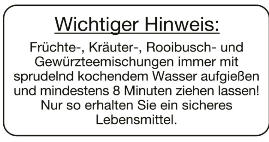 Wollenhaupt Beutel Etiketten & Mehr | Etikett "Wichtiger Hinweis"